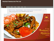 Tablet Screenshot of muthiahrestaurant.com